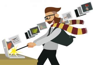 illustration partage de création rapide, facile et en ligne